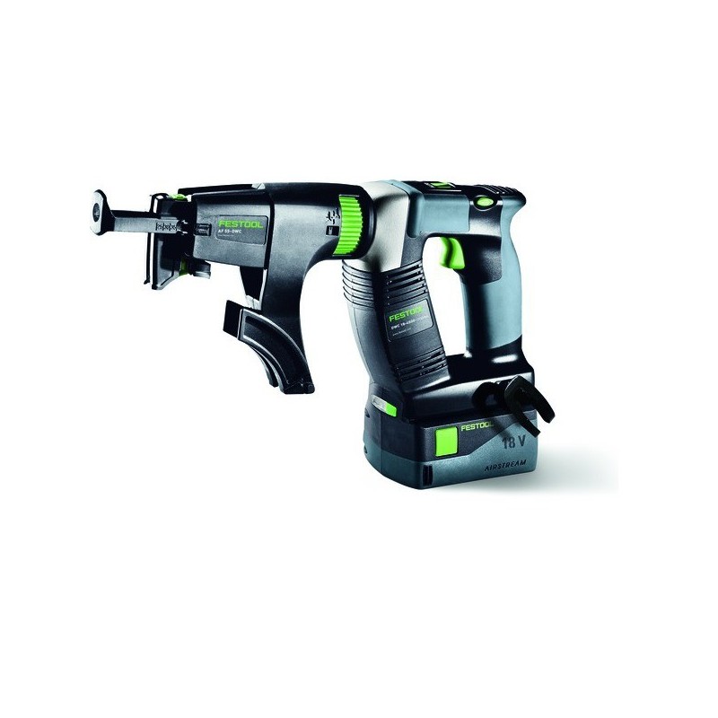 Visseuse plaquiste dwc 18-4500 li 5,2-plus duradrive - festool. Profondeur précise et longévité grâce à l'arrêt électronique inusable. Fonction marche/arrêt sans actionner l'interrupteur principal. Moteur EC-TEC sans charbons, rendement optimal, durée de vie maximale. Possibilité de passage rapide au chargeur de vis, sans outil. Batterie Lithium-Ion, pour plus de vissages par charge. Spécificités : Tension de la batterie : 18 V. Capacité de la batterie : 5,2 Ah. Vitesse à vide : 0-4500 trs/min. Couple : 14 Nm. Poids : 2,3 kg. Porte-embout à serrage rapide : 1/4 in. Livré en SYSTAINER SYS 2 T-LOC avec 2 batteries BP 18 Li 5,2 AS, chargeur rapide TCL 6, chargeur de vis, butée de profondeur, clip ceinture crochet pour échafaudage, porte-embout magnétique, et 2 embouts long PH2. Visseuse plaquiste dwc 18-4500 li 5,2-plus duradrive - festool. Profondeur précise et longévité grâce à l'arrêt électronique inusable. Fonction marche/arrêt sans actionner l'interrupteur principal. Moteur EC-TEC sans charbons, rendement optimal, durée de vie maximale. Possibilité de passage rapide au chargeur de vis, sans outil. Batterie Lithium-Ion, pour plus de vissages par charge. Spécificités : Tension de la batterie : 18 V. Capacité de la batterie : 5,2 Ah. Vitesse à vide : 0-4500 trs/min. Couple : 14 Nm. Poids : 2,3 kg. Porte-embout à serrage rapide : 1/4 in. Livré en SYSTAINER SYS 2 T-LOC avec 2 batteries BP 18 Li 5,2 AS, chargeur rapide TCL 6, chargeur de vis, butée de profondeur, clip ceinture crochet pour échafaudage, porte-embout magnétique, et 2 embouts long PH2.