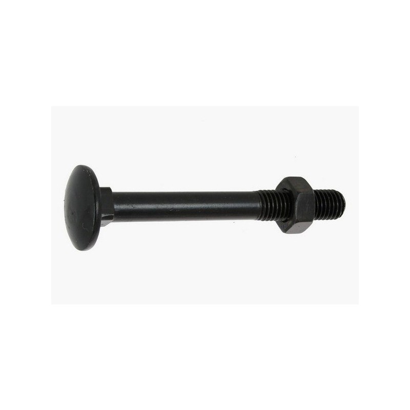 Boulon tête ronde collet carré - acier zingué noir boulon tête ronde collet carré m6 x 80 mm - noir boulon tête ronde collet carré (japy) bois din 603
