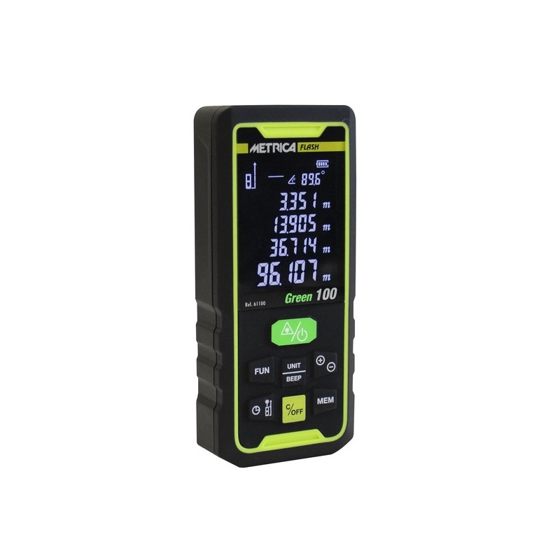 Télémètre laser flash green 100 m non connecté 100 m 1 pièce(s) télémètre laser flash green 100 m 20 mm - metrica