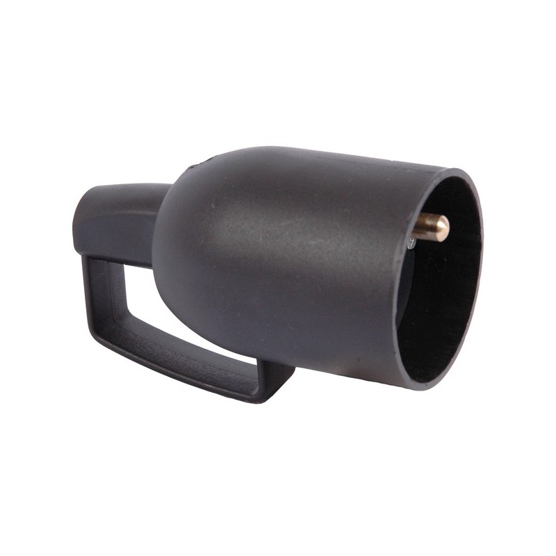 Fiche femelle 2p+t fiche femelle noire droite avec anneau 1 pièce(s) - debflex