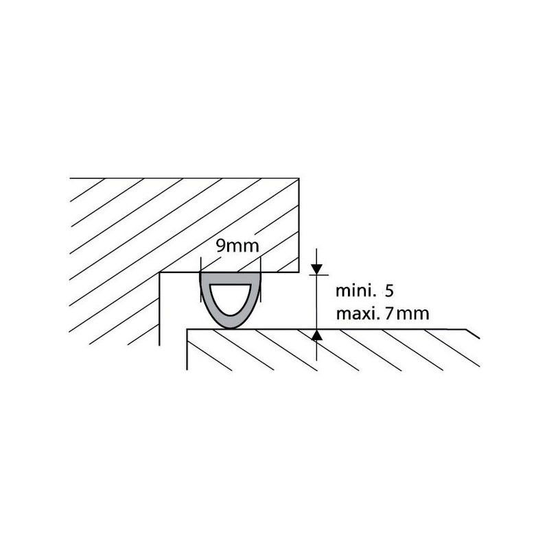 Joints d'isolation espace très important d+ joint d+ espace très important 5-7 mm noir 15 m 1 pièce(
