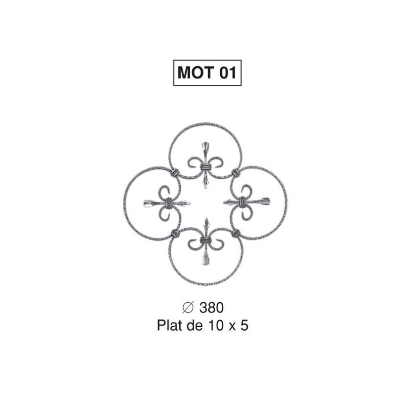 Motifs et cercles motif 01 plat 10 x 5 rond 380 1 pièce(s) - bourguignon