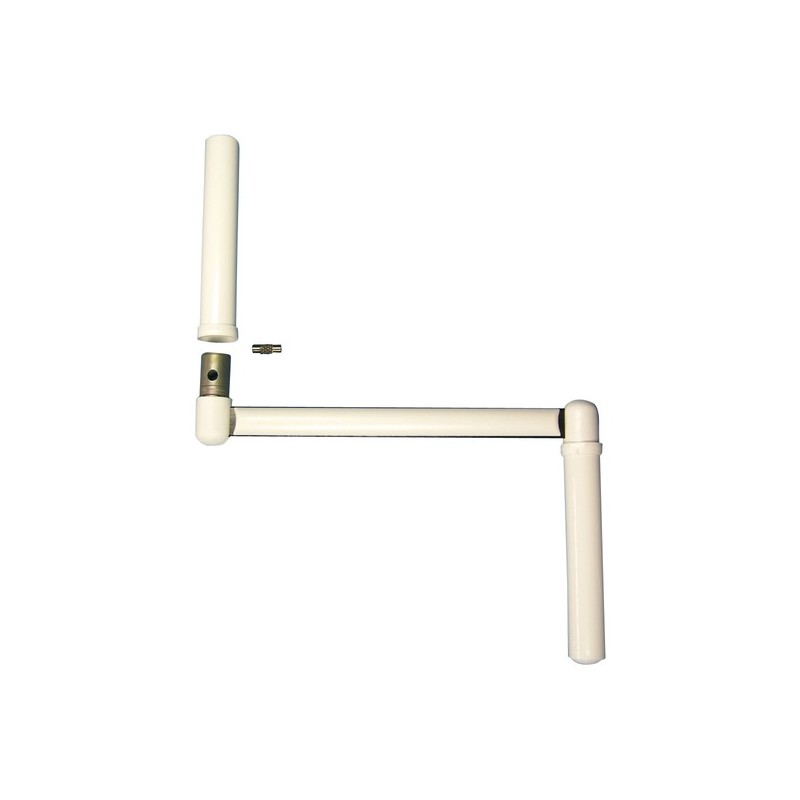 Manivelle et bloqueurs manivelle rond acier plastique blanc ø 12 mm 1 sachet(s) de 1 pièce(s) - sele