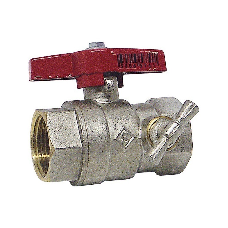 Vannes à sphère passage standard vanne à sphère à purge ff15x21 manette papillon 1 pièce(s) - ayor