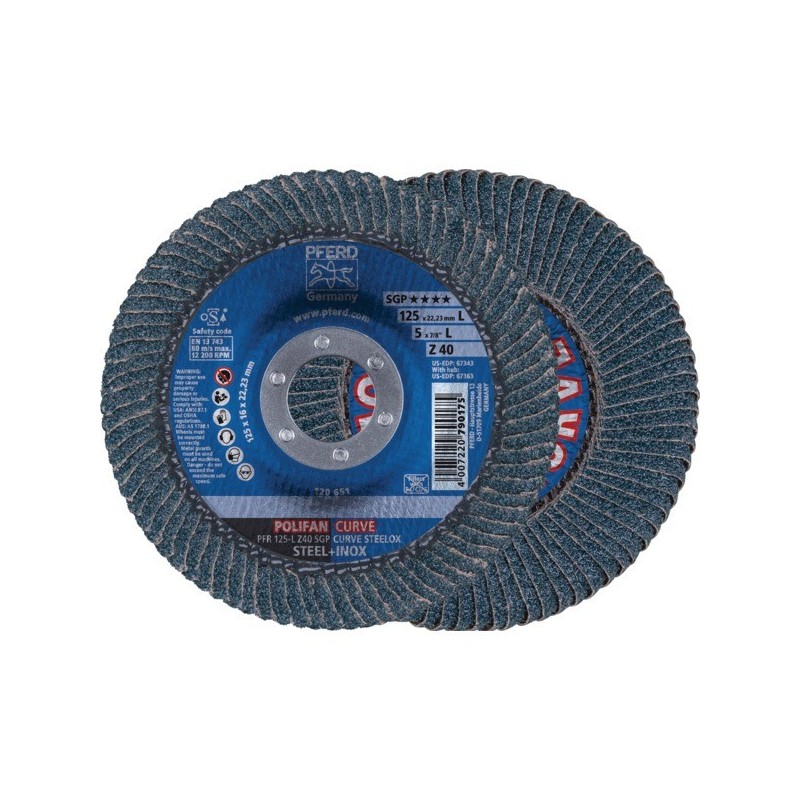 Disques à lamelles polifan ligne spéciale sgp acier, inox 12200 40 déporté 125 mm 1 pièce(s) disque 