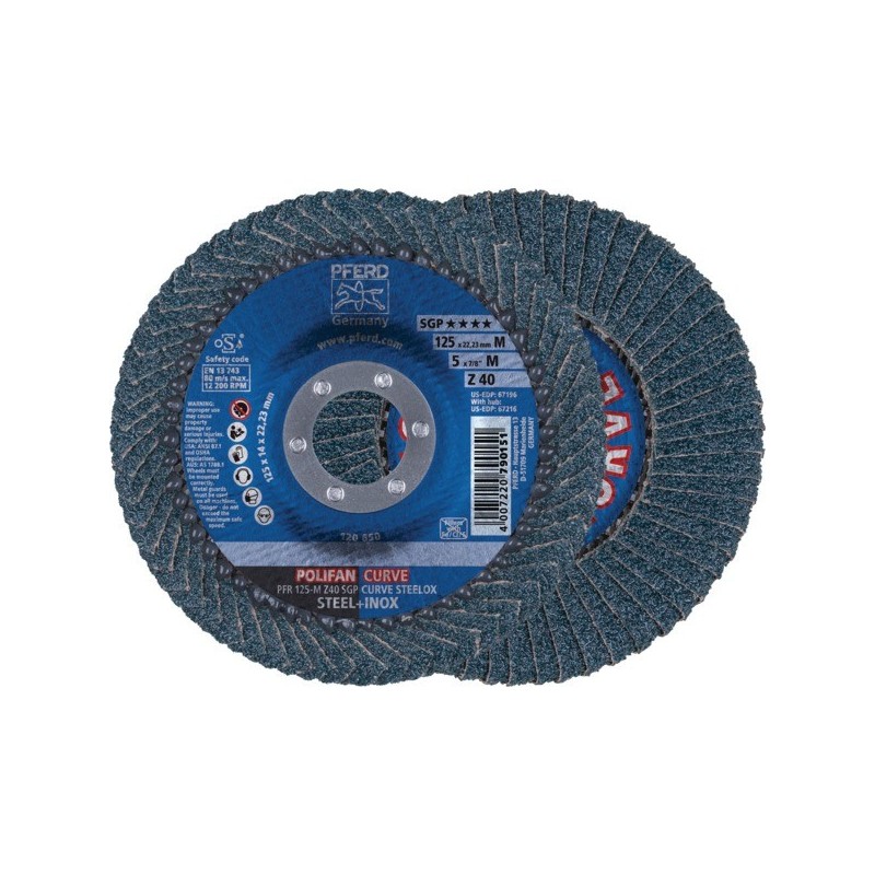 Disques à lamelles polifan ligne spéciale sgp acier, inox 12200 40 déporté 125 mm 1 pièce(s) disque 