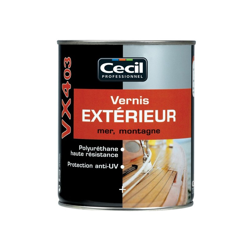 Vernis bois extérieur vx403 vernis bois extérieur vx403 incolore brillant supports neufs ou sains bo