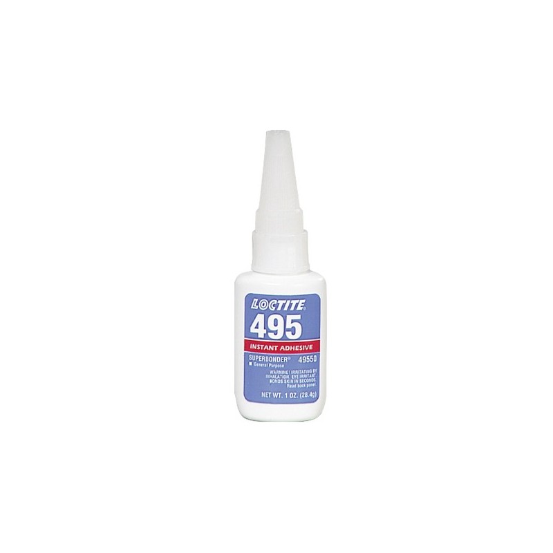 Colle loctite® 495 cyanocrylate interieur liquide colle loctite® 495 5 à 20 secondes manuelle sans c