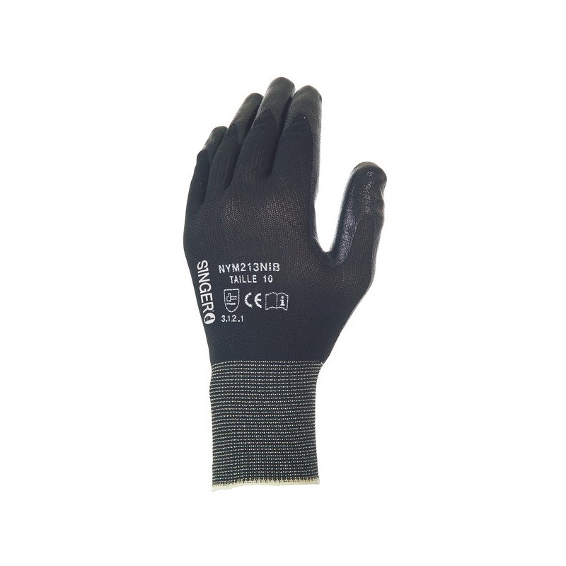 Gants polyamide enduit nitrile gants polyamide enduit nitrile noir t9 agressions mécaniques 9 oui ni