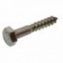 Tirefond tête hexagonale - Inox A2