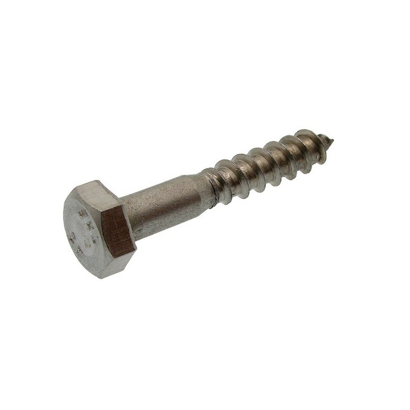 Vis à bois Inox A2 - D. 6 x 120 mm Torx 25 - Tête fraisée filetage partiel  - 100 pcs