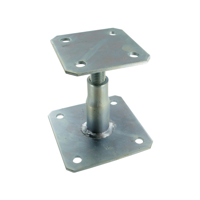 Pied de poteau réglable 100/150 electrozingué pied de poteau réglable 100/150 electrozingué 1 pièce(