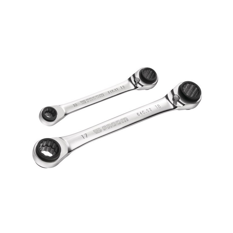 Jeu de clés polygonales à cliquet cuatro jeu de clés polygonales à cliquet cuatro 1 jeu(x) de 2 pièc