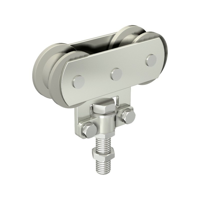 Montures série 3530 monture sur chant 2 galets delrin 3530 1 boîte(s) de 2 pièce(s) - mantion sas