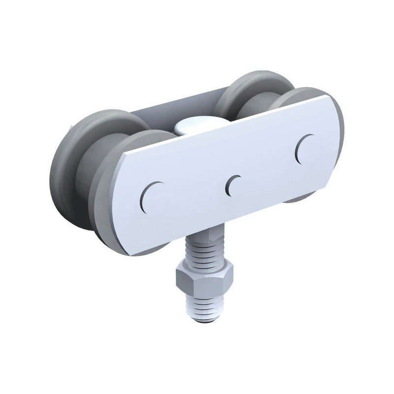 Montures pour portes à déplacement latéral et pliantes série 3530 monture pivotante réglable galets