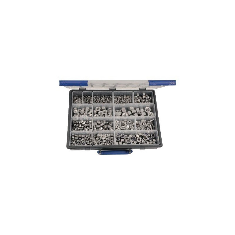 Ecrous hexagonaux - inox a2 1 coffret(s) de 1140 pièce(s) ecrous hexagonaux - inox a2 - acton