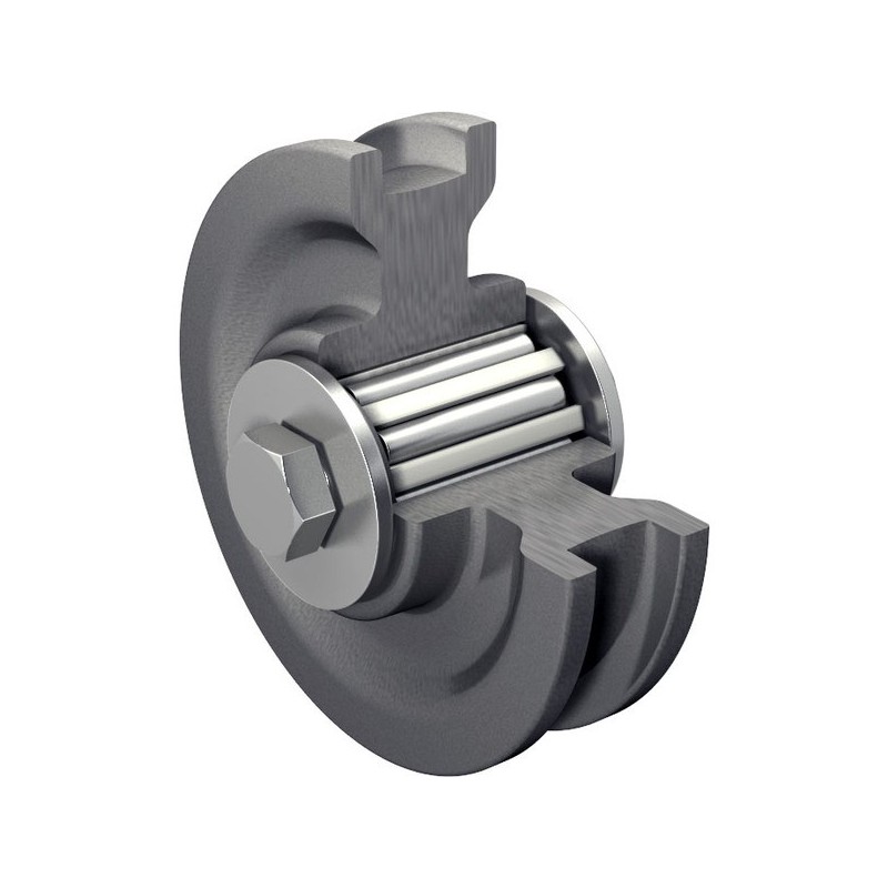 Galets fonte galet gorge carrée cage à rouleaux 150 kg 1 boîte(s) de 2 pièce(s) - mantion sas