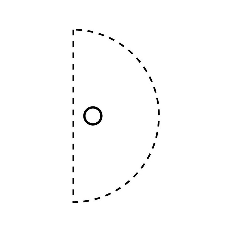 Plaques de poussée demi-lune plaque 1/2 lune alu argent 300 x 150 ép. 1 mm p. f. bdc 1 pièce(s) - du