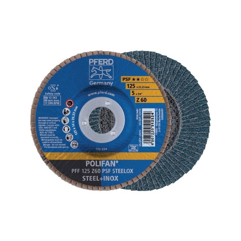 Disque à surfacer à lamelles polifan ligne universelle psf disque à lamelles psf zirkon plat 125 x 1