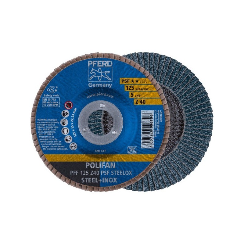 Disque à surfacer à lamelles polifan ligne universelle psf disque à lamelles psf zirkon plat 125 x 1