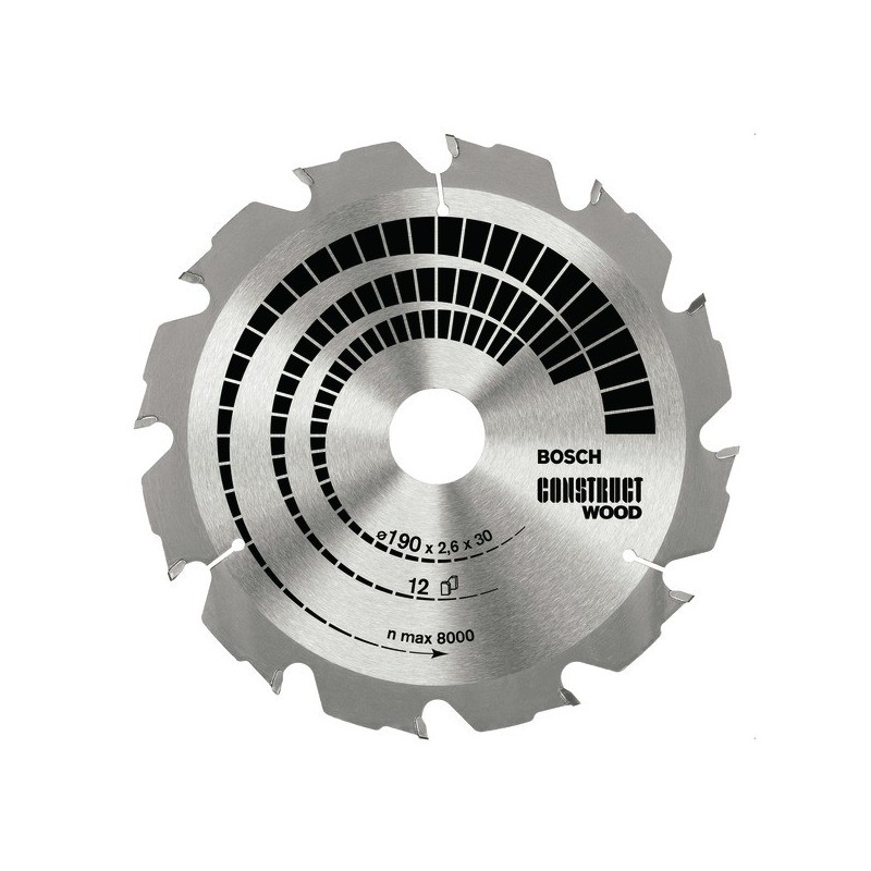 Lames de scie circulaire construct wood bois lame de scie circu. 16 dents construct wood 23 x30/25x2,8 1 pièce(s) - bosch
