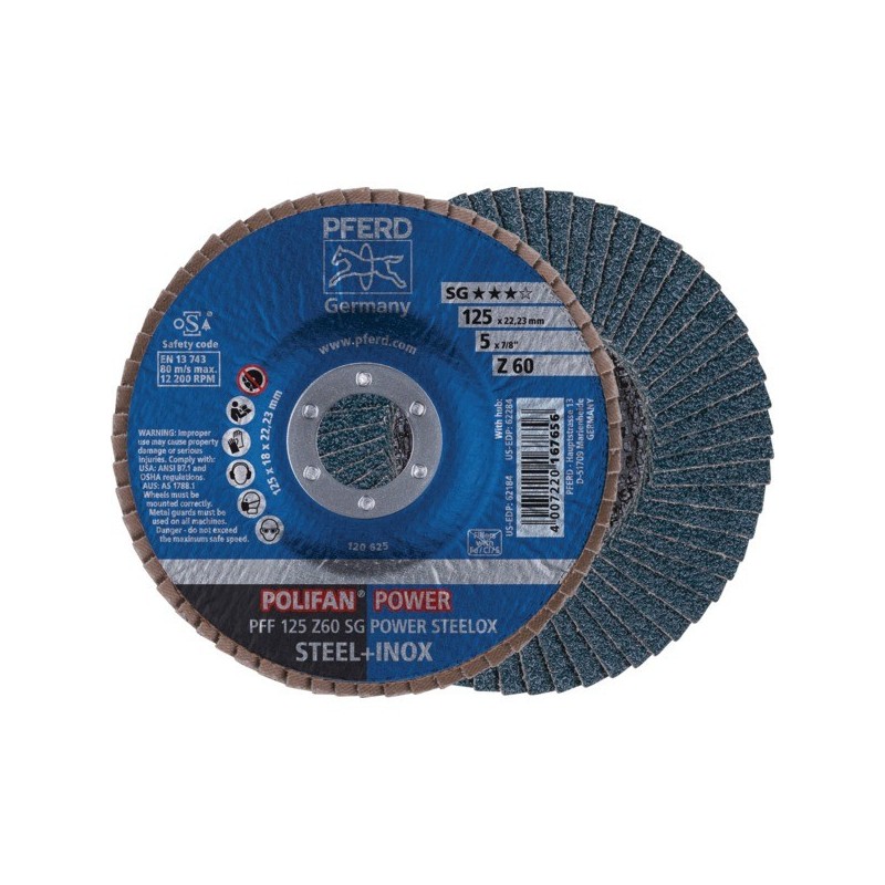 Disques à lamelles polifan ligne performance sg disque à lamelles plat sg zirkon 125 x 18 x 22.23 g.