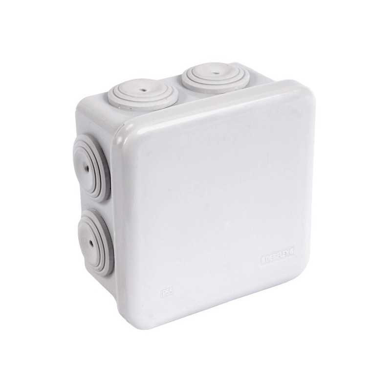 Boîte de dérivation étanche 1 pièce(s) boîte étanche carrée 80 x 80 x 50 mm - debflex