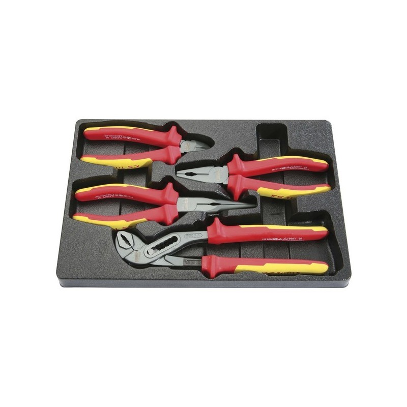Jeu de pinces isolées 1000 v jeu de pinces isolées 1000 v 1 jeu(x) de 4 pièce(s) - ks tools