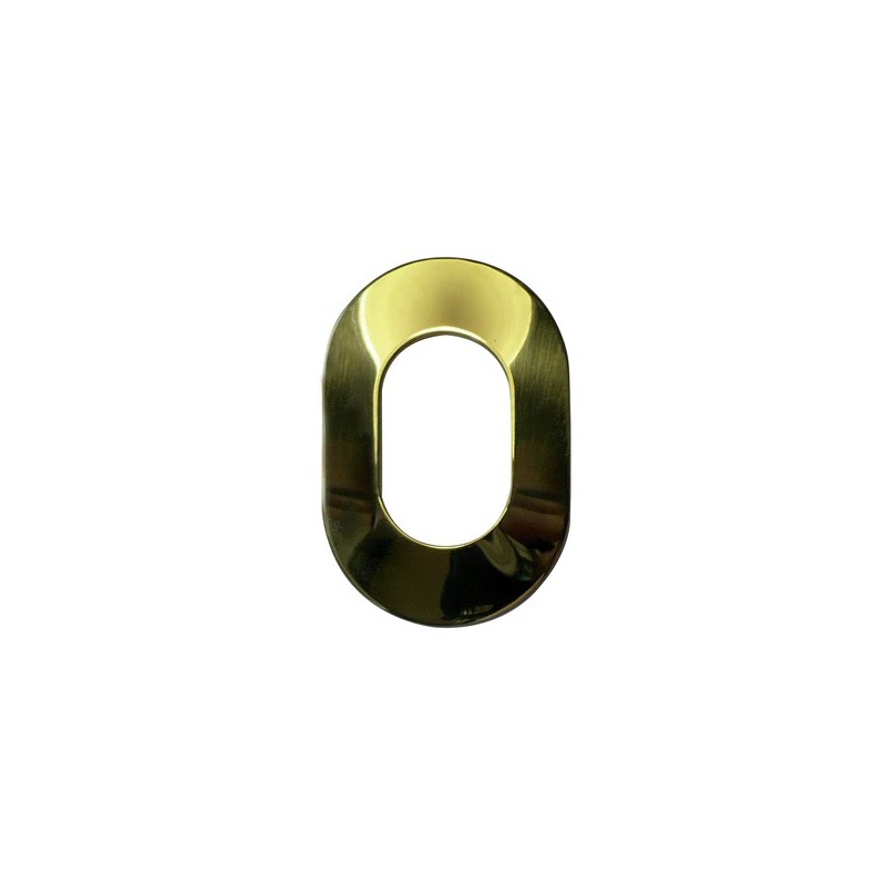 Entrée ovale entrée oblong 90 x 60 trou oblong 51 x 31 mm laiton brillant 1 pièce(s) - duval