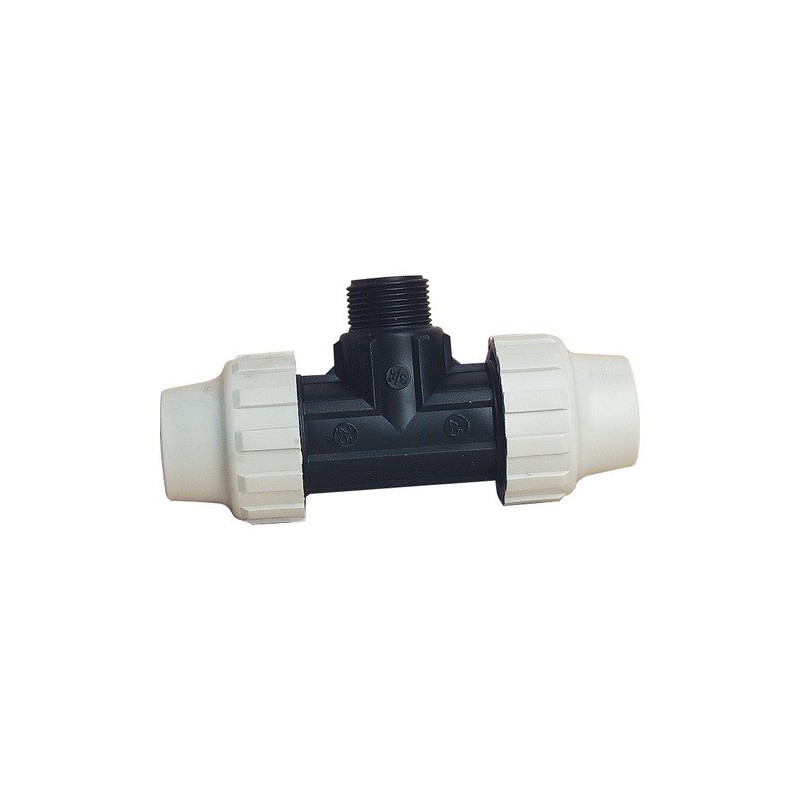 Tés plastiques pour tube polyéthylène (pe) té 90° mâle 15/21 / pe20 plastique 1 pièce(s) 20 mm - somatherm for you