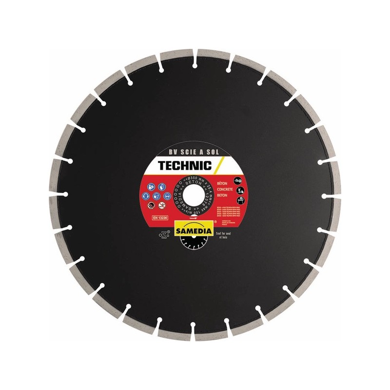 Disques diamant technic bv scie a sol disque diamant technic bv scie a sol d.900 x 25.4 x 10 béton e