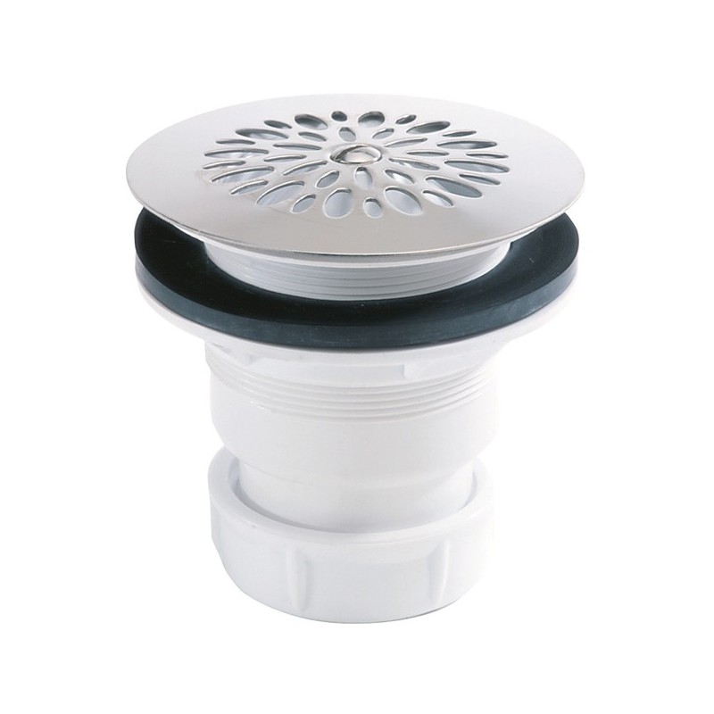 Bondes plastiques pour receveur de douche - perçage 60 mm bonde ø 60 mm grille sortie verticale 1 pi