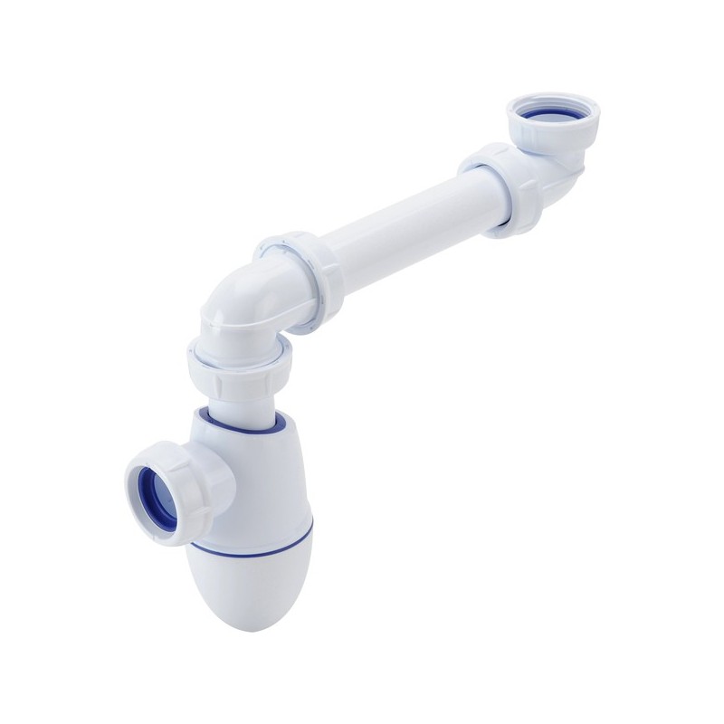 Siphon de lavabo à joints intégrés 1 pièce(s) siphon lavabo easyphon avec tubulure arrière ø 32/40 m