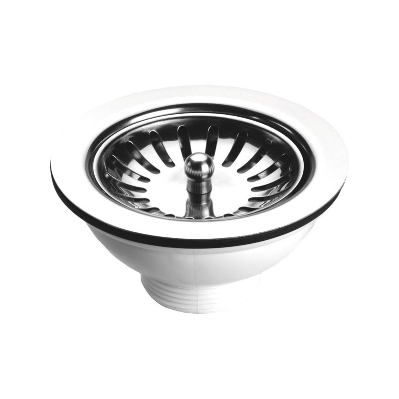 Bondes à panier pour éviers tous matériaux bonde panier inox ø114 sans trop plein manuelle 1 pièce(s