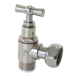 Robinet WC équerre presse étoupe MF12x17 nickelé
