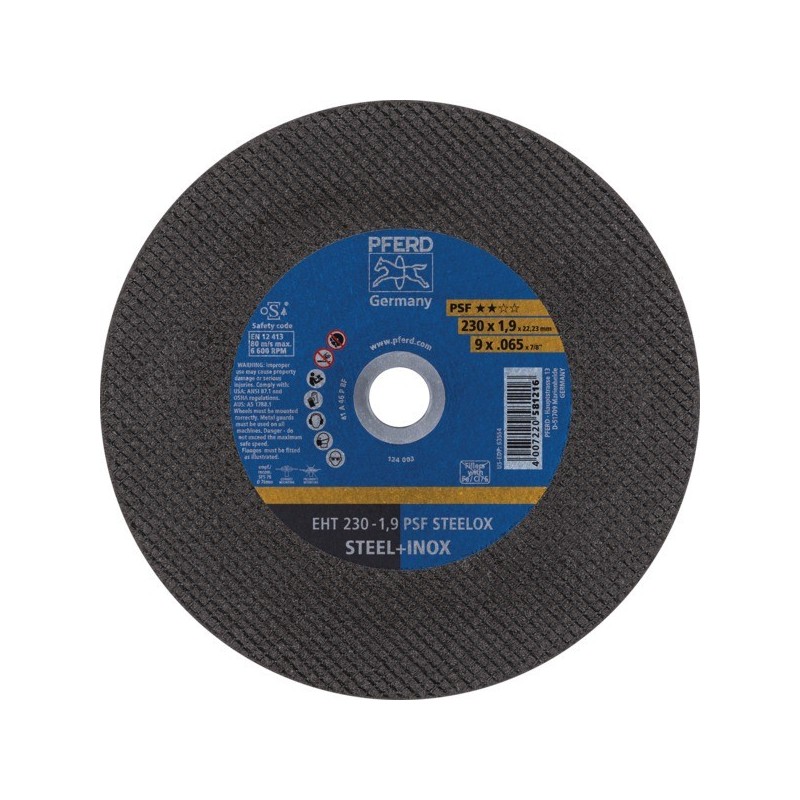 Disque à tronçonner inox ligne universel psf disque tronçonner inox psf mp 230 x 1.9 x 22.23 6600 in