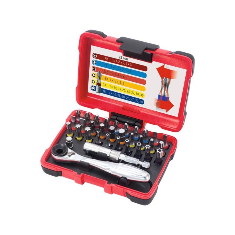 Coffret cliquet-embouts torsionpower® coffret cliquet-embouts torsionpower® 1 coffret(s) de 32 pièce