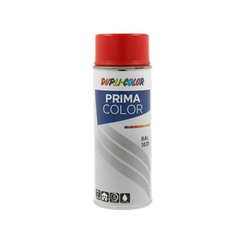 Peinture prima aérosol prima ral 3020 rouge trafic supports neufs ou sains courante brosse/rouleau a