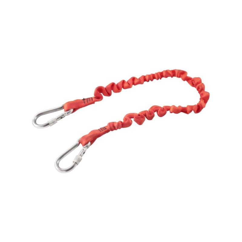 Longe 1,2m - double mousquetons 80mm en inox à vis longe 1,2m - double mousquetons 80mm en inox à vi