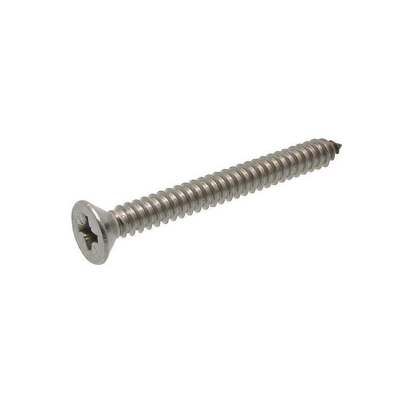 Vis à tôle tête fraisée à empreinte pozidriv - inox a2 inox a2 tête fraisée (tf) 3,9 mm pozidriv (z)
