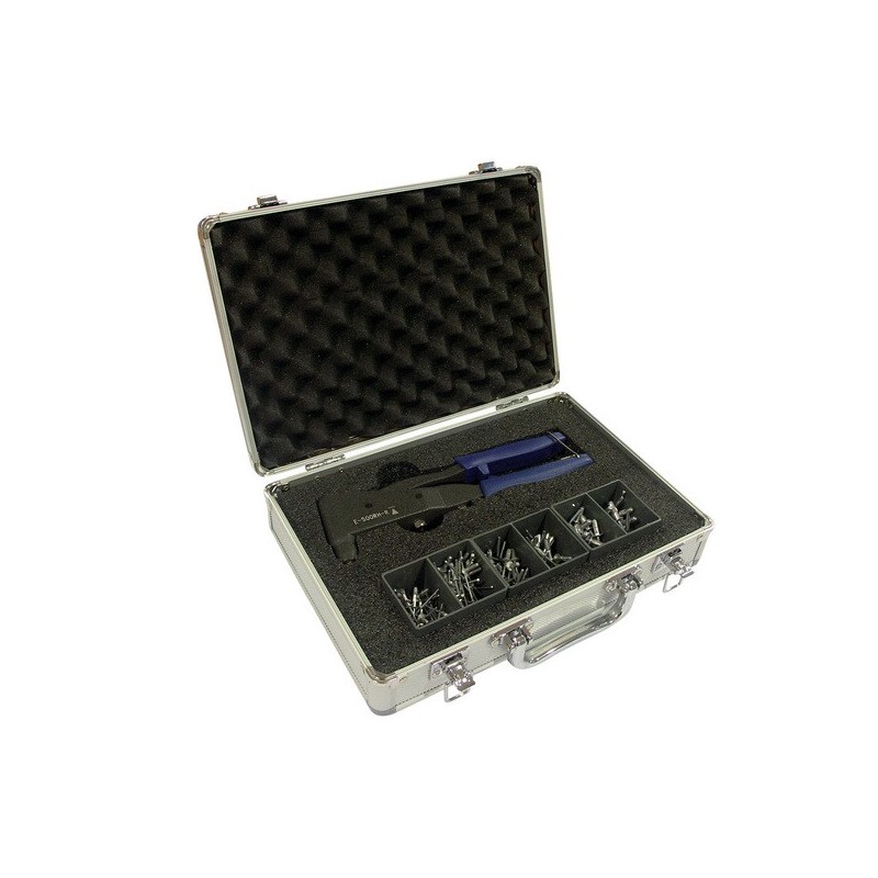 Coffret de rivets multi-serrages avec pince à main e-500rh-r coffret de rivets multi-serrages avec p