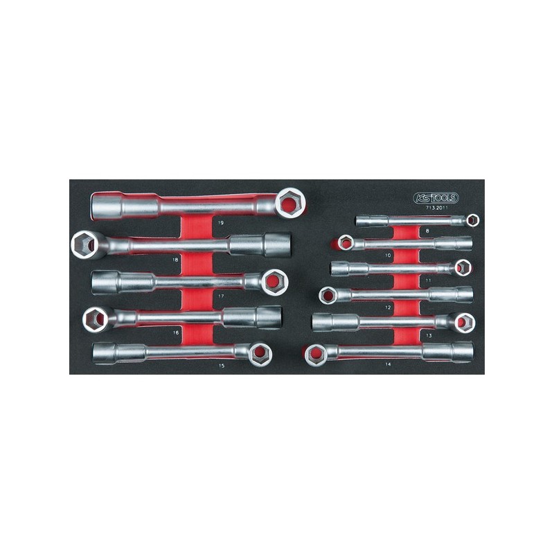 Module servante - clés à pipe 8 - 19 mm module servante - clés à pipe 8 - 19 mm 1 jeu(x) de 11 pièce