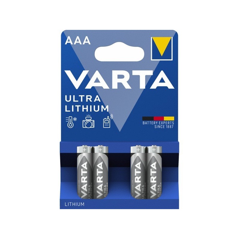 Piles lithium pro lithium piles lithium pro lithium lr03 / aaa lr03 / aaa lithium 1 blister(s) de 4 