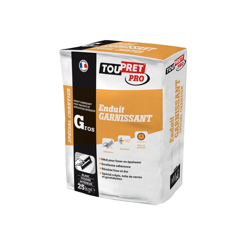 Enduit garnissant chantier enduit garnissant chantier 1 sac(s) de 25 kilogramme(s) - toupret