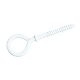 Piton à vis - Acier plastifié blanc