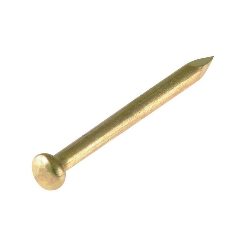 Pointes tête ronde - laiton (sachet) pointe tête ronde ø 1,5 x 16 mm - laiton 16 mm bois, panneau de