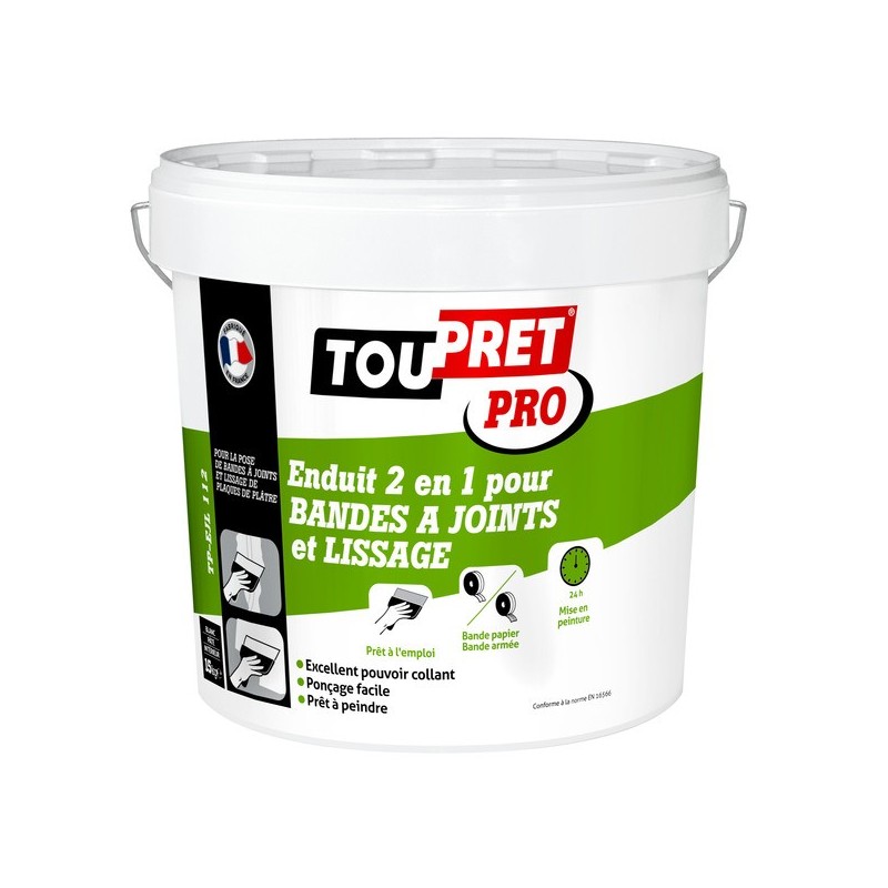 Enduit 2 en 1 bandes à joints et lissage pate enduit 2 en 1 bandes à joints et lissage pate 1 seau(x