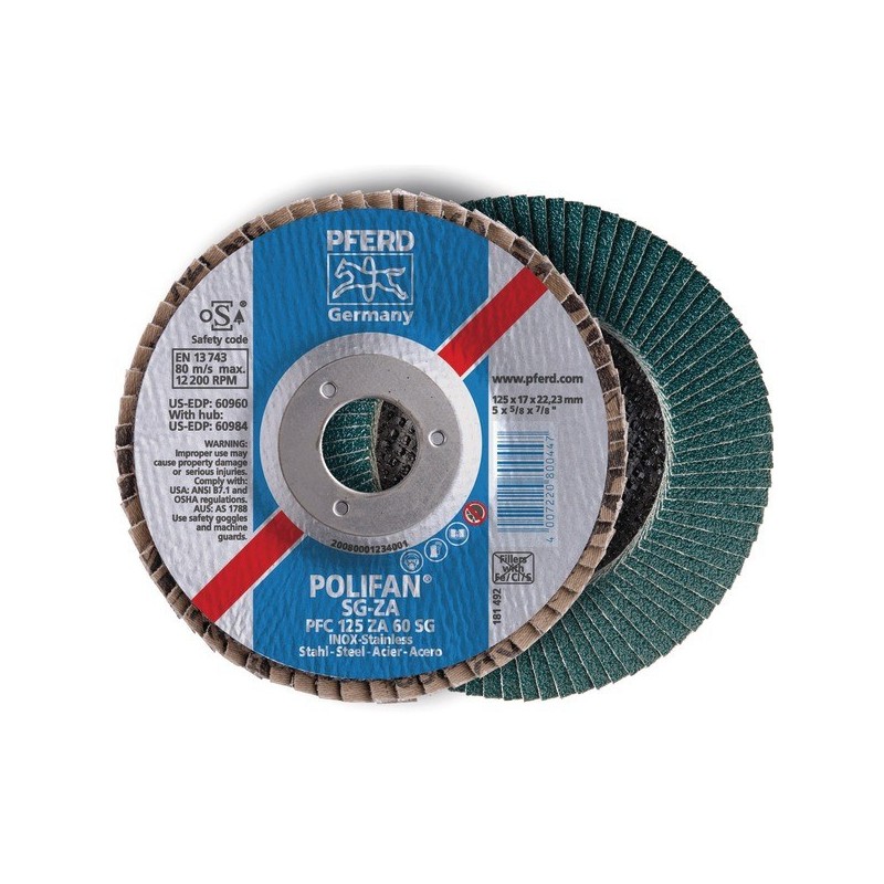 Disques à surfacer à lamelles polifan sg-power disque à lamelles conique pfc 125 z 80 sg power 22.23