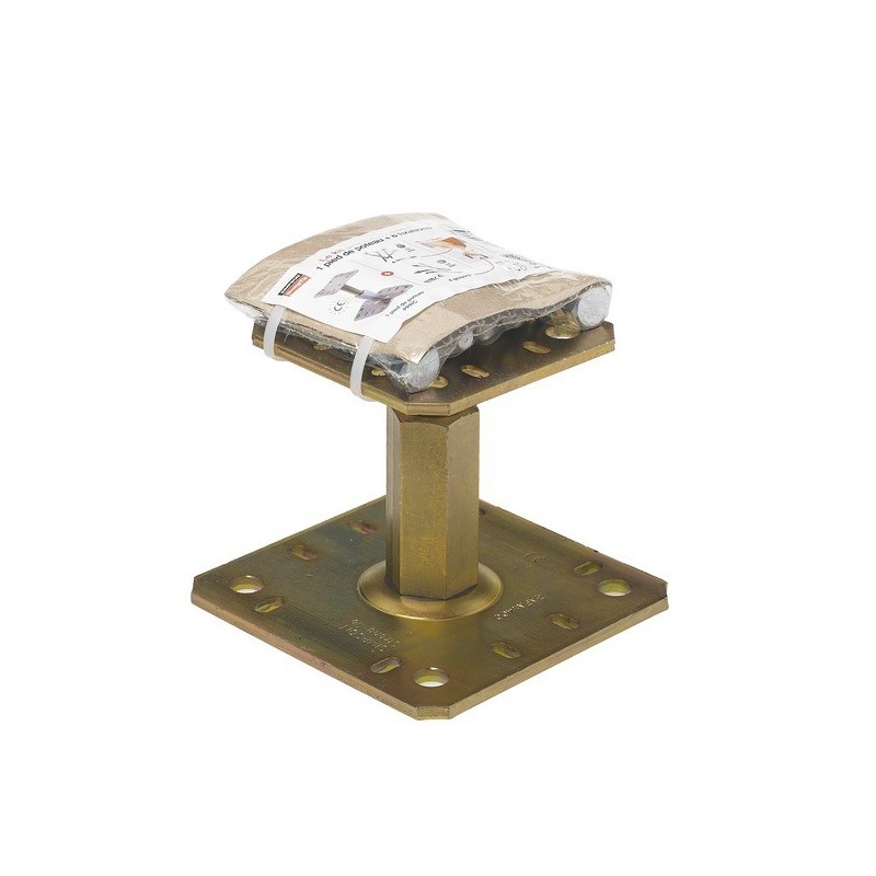 Kit pied de poteau réglable avec fixations bois et béton kit pied de poteau réglable avec fixations 