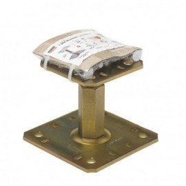 Kit pied de poteau réglable avec fixations bois et béton